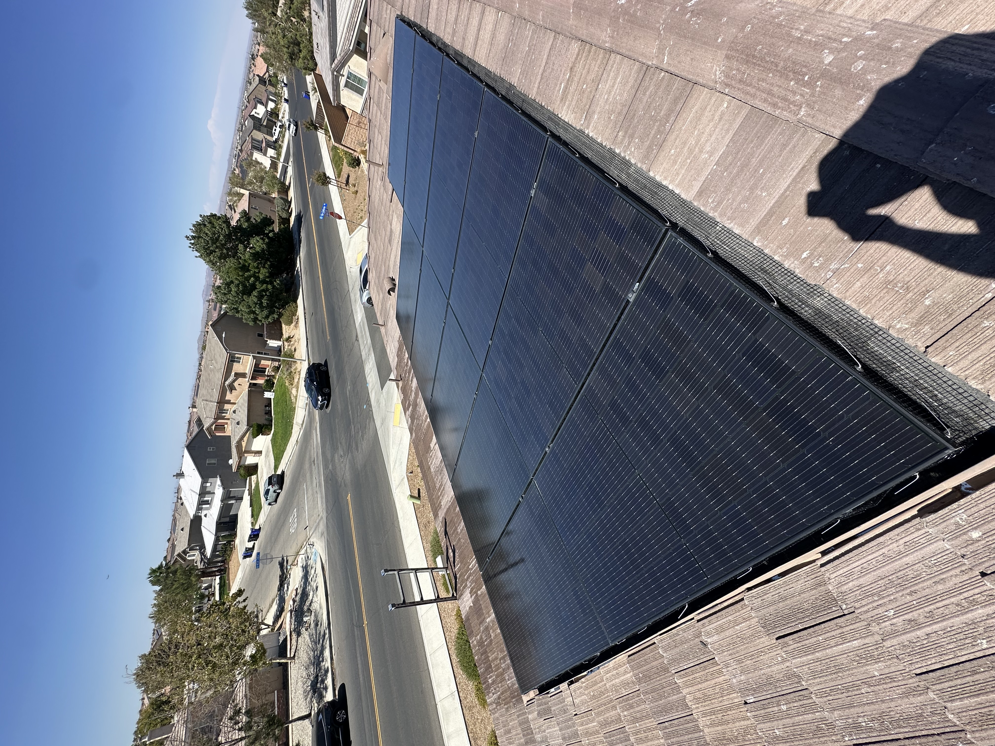 Roof Debris Cleaning And Solar Panel Protection Project in Victorville CA 92392